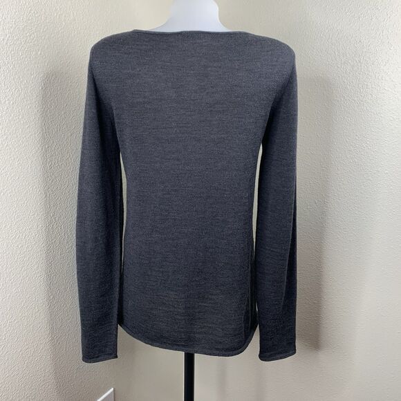 Beautiful UK Designer Celtic & Co Dark Gray 100% Merino Wool Jumper Sz S *notes - Picture 5 of 9